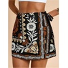 image:imageMakeMeChic Womens Summer Boho Wrap Mini Skirt Beach Vacation Short SkirtsBoho Black Floral