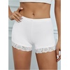 image:imageMakeMeChic Womens Summer Lace Trim Shorts Biker Seamless Panties Slip Under Short BoyshortsA White