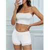 image:imageMakeMeChic Womens Summer Lace Trim Shorts Biker Seamless Panties Slip Under Short BoyshortsA White