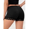 image:imageMakeMeChic Womens Summer Lace Trim Shorts Biker Seamless Panties Slip Under Short BoyshortsBlack