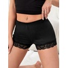 image:imageMakeMeChic Womens Summer Lace Trim Shorts Biker Seamless Panties Slip Under Short BoyshortsBlack