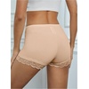 image:imageMakeMeChic Womens Summer Lace Trim Shorts Biker Seamless Panties Slip Under Short BoyshortsKhaki