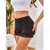 image:imageMakeMeChic Womens Summer Lace Trim Shorts Biker Seamless Panties Slip Under Short BoyshortsTwo Black