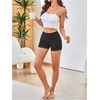 image:imageMakeMeChic Womens Summer Lace Trim Shorts Biker Seamless Panties Slip Under Short BoyshortsTwo Black
