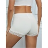 image:imageMakeMeChic Womens Summer Lace Trim Shorts Biker Seamless Panties Slip Under Short BoyshortsWhite