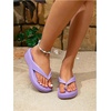 image:imageMakeMeChic Womens Summer PU Leather Toe Post Platform Sandals Flip Flops ShoesPurple