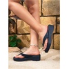 image:imageMakeMeChic Womens Summer PU Leather Toe Post Platform Sandals Flip Flops ShoesRoyal Blue