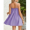 image:imageMakeMeChic Womens Sundress Beach Dress Sleeveless Ruffle Swing Shirred Casual Flowy Babydoll Summer Mini DressesMauve Purple