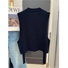 image:imageMakeMeChic Womens Sweater Vest Knit Sleeveless Metal Button Retro Vintage TopsBlue