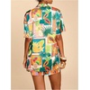 image:imageMakeMeChic Womens Two Piece Sets Summer Tropical Vacation Outfits Boho Floral Kimono Tops Shorts SetTropical Fruit Print