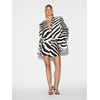 image:imageMakeMeChic Womens Zebra Striped Mini Skirt Low Waist Bodycon Going Out SkirtsBlack and White