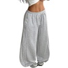 image:imageMakeMeChic Girls Camo Sweatpants Elastic Waist Wide Leg Baggy PantsGrey