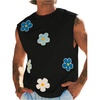 image:imageMakeMeChic Mens Summer Beach Tank Top Graphic Sleeveless Hawaiian Shirts Muscle Basic Top Vacation ShirtsBlack