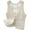 image:imageMakeMeChic Womens Boho Crochet Vest Tops Hollow Out Sleeveless Knit Beach Vacation TopsApricot