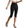 image:imageMakeMeChic Womens Capri Pants High Waisted Elastic Leggings Casual Yoga Going Out Dressy Capri PantsBlack