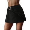 image:imageMakeMeChic Womens Elegant Fall Mini Skirt Wrap A Line Metal Buckle Short SkortsBlack