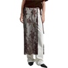 image:imageMakeMeChic Womens Lace Skirt Floral Mesh Wrap Tie Side Elegant Coverup Fall SkirtsBrown