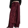 image:imageMakeMeChic Womens Lace Skirt Floral Mesh Wrap Tie Side Elegant Coverup Fall SkirtsBurgundy