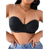 image:imageMakeMeChic Womens Plus Size Underwire Backless Bra with Clear Invisible StrapBlack