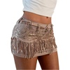 image:imageMakeMeChic Womens Sequin Bodycon Skirt Glitter Low Rise Party Mini Skirts with Shorts UnderneathChampagne