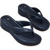 image:imageMakeMeChic Womens Summer PU Leather Toe Post Platform Sandals Flip Flops ShoesRoyal Blue