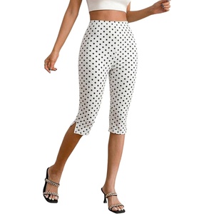 image:imageMakeMeChic Womens Capri Pants High Waisted Elastic Leggings Casual Yoga Going Out Dressy Capri PantsWhite B