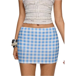 image:imageMakeMeChic Womens Polka Dots Mini Skirt Low Waisted Bodycon Summer Y2K Cute Micro SkirtsBlue and White