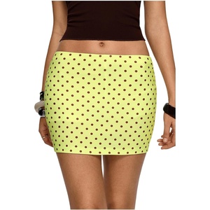 image:imageMakeMeChic Womens Polka Dots Mini Skirt Low Waisted Bodycon Summer Y2K Cute Micro SkirtsYellow
