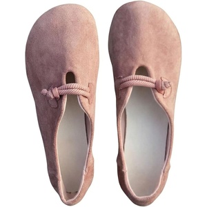 image:imageMakeMeChic Womens Suede Flats Shoes Closed Toe Ballet Flats Dressy Casual Potato ShoesPink