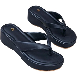 image:imageMakeMeChic Womens Summer PU Leather Toe Post Platform Sandals Flip Flops ShoesRoyal Blue