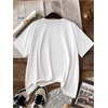 image:imageMAKEMECHIC Womens Western Graphic Tees Vintage Tops Summer Cute T Shirt Crew Neck Short Sleeve Cowgirl TopsWhite