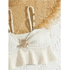 image:imageMakeMeChic Toddler Girls Two Piece Swimsuit Seashell Ruffle Textured Beach Bikini SetApricot
