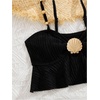 image:imageMakeMeChic Toddler Girls Two Piece Swimsuit Seashell Ruffle Textured Beach Bikini SetBlack