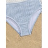 image:imageMakeMeChic Toddler Girls Two Piece Swimsuit Seashell Ruffle Textured Beach Bikini SetBlue
