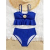 image:imageMakeMeChic Toddler Girls Two Piece Swimsuit Seashell Ruffle Textured Beach Bikini SetBlue Seashell