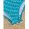 image:imageMakeMeChic Toddler Girls Two Piece Swimsuit Seashell Ruffle Textured Beach Bikini SetBright Blue