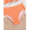 image:imageMakeMeChic Toddler Girls Two Piece Swimsuit Seashell Ruffle Textured Beach Bikini SetOrange