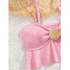 image:imageMakeMeChic Toddler Girls Two Piece Swimsuit Seashell Ruffle Textured Beach Bikini SetPink Seashell
