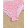 image:imageMakeMeChic Toddler Girls Two Piece Swimsuit Seashell Ruffle Textured Beach Bikini SetPink Seashell