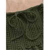 image:imageMakeMeChic Womens 2 Piece Sets Crochet Crop Tank Tops Mini Skirt Set Summer Beach Vacation OutiftsOlive Green