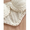 image:imageMakeMeChic Womens 2 Piece Sets Crochet Crop Tank Tops Mini Skirt Set Summer Beach Vacation OutiftsWhite