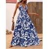 image:imageMakeMeChic Womens Boho Maxi Dress Summer Luau Outfits Beach Wedding Guest Backless Sundress Flowy Resort WearBlue and White Mulit