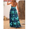 image:imageMakeMeChic Womens Boho Maxi Dress Summer Luau Outfits Beach Wedding Guest Backless Sundress Flowy Resort WearGreen Floral