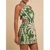image:imageMakeMeChic Womens Boho Mini Dress Summer Beach Vacation Halter Dresses Floral SundressGreen
