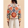 image:imageMakeMeChic Womens Boho Tops Floral Jacket Long Sleeve Open Front Vacation Coat OuterwearApricot