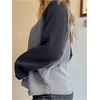 image:imageMakeMeChic Womens Butterfly Print T Shirt Color BlockCrew Neck Long Sleeve Y2k TopsGrey