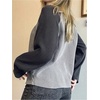 image:imageMakeMeChic Womens Butterfly Print T Shirt Color BlockCrew Neck Long Sleeve Y2k TopsGrey