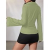 image:imageMakeMeChic Womens Button Down Bell Sleeve Tops Collared Blouse Office Work Shirts Business Casual OutfitsGreen