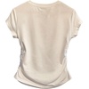 image:imageMakeMeChic Womens Floral T Shirt Crewneck Crop Ruched Cap Sleeve Summer Treedy TopsMulticolor