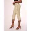 image:imageMakeMeChic Womens Going Out Capri Pants Sexy Y2K Lace Up Capri Pants High Waisted Skinny Stretchy PantsKhaki